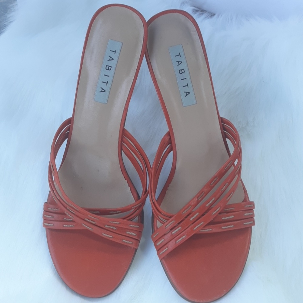 Tabita slide in heels dark orange
